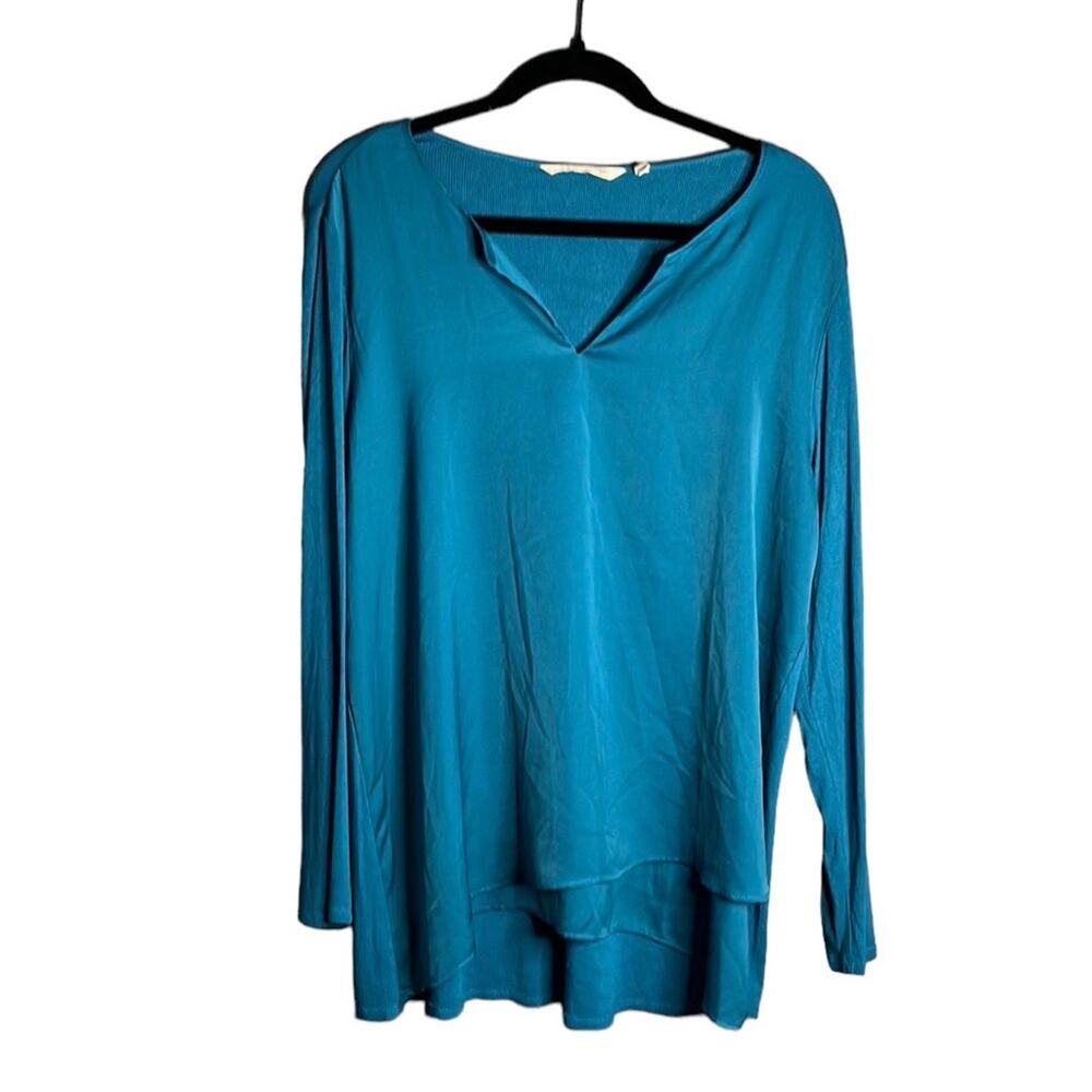 Soft Surroundings Blue Long Sleeve Tunic Large